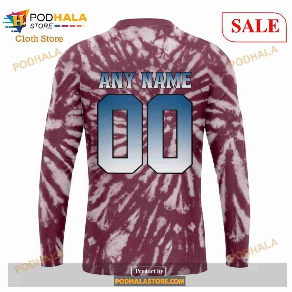 Custom Colorado Avalanche Retro Vintage Tie Dye Sweatshirt NHL Hoodie 3D