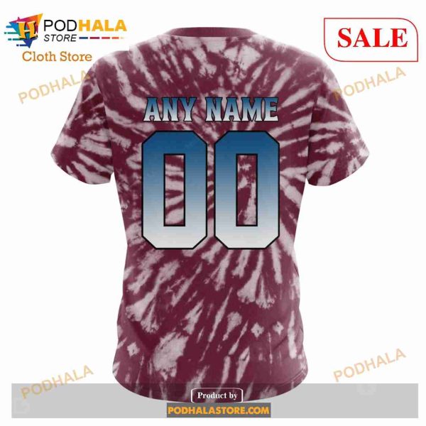 Custom Colorado Avalanche Retro Vintage Tie Dye Sweatshirt NHL Hoodie 3D
