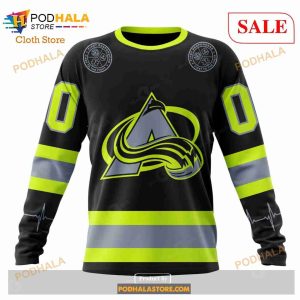 Custom Colorado Avalanche Unisex Firefighter Uniforms Color Nhl Hoodie 3d 4