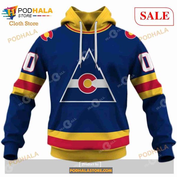 Custom Colorado Rockies Throwback Vintage NHL Hockey Home Sweatshirt Hoodie 3D