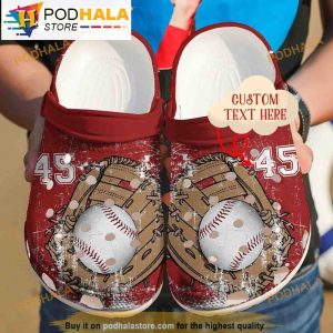 Custom Colorful Baseball Clogband 3D Crocs Clog Shoes
