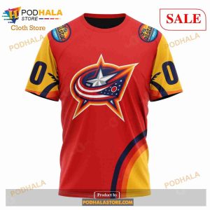 Custom Columbus Blue Jackets All Star Sunset Sweatshirt Nhl Hoodie 3d 6
