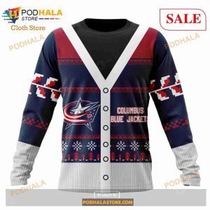 Custom Columbus Blue Jackets Chrismas Season Sweatshirt Nhl Hoodie 3d 4