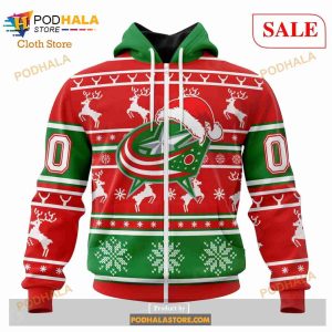 Custom Columbus Blue Jackets Christmas Sweatshirt Nhl Hoodie 3d For Women Men 2