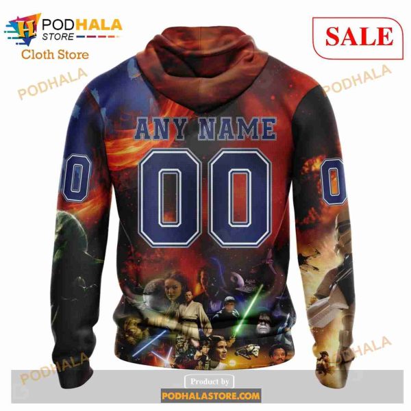 Custom Columbus Blue Jackets Design X Star War Sweatshirt NHL Hoodie 3D