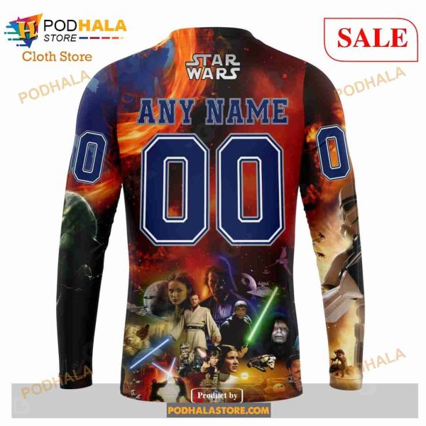 Custom Columbus Blue Jackets Design X Star War Sweatshirt NHL Hoodie 3D