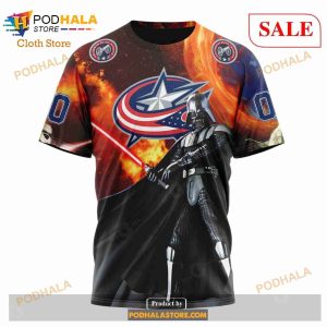 Custom Columbus Blue Jackets Design X Star War Sweatshirt Nhl Hoodie 3d 6