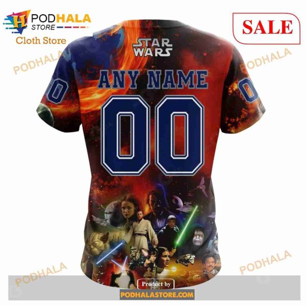 Custom Columbus Blue Jackets Design X Star War Sweatshirt NHL Hoodie 3D