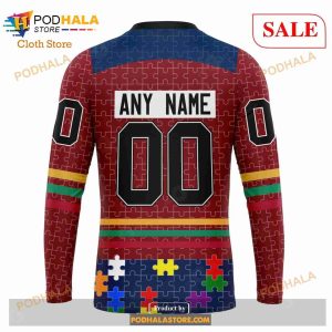 Custom Columbus Blue Jackets Fearless Aganst Autism Sweatshirt Nhl Hoodie 3d 5