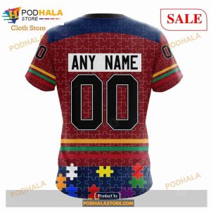Custom Columbus Blue Jackets Fearless Aganst Autism Sweatshirt Nhl Hoodie 3d 7