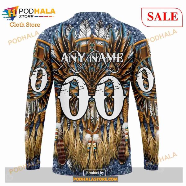 Custom Columbus Blue Jackets Native Costume Design Sweatshirt NHL Hoodie 3D
