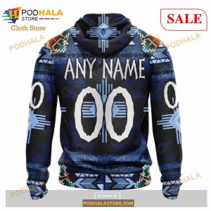 Custom Columbus Blue Jackets Native Costume Sweatshirt Nhl Hoodie 3d 3