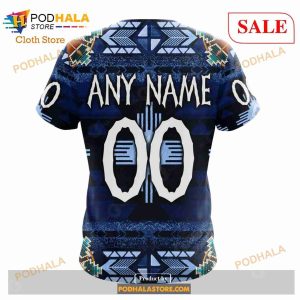 Custom Columbus Blue Jackets Native Costume Sweatshirt Nhl Hoodie 3d 7