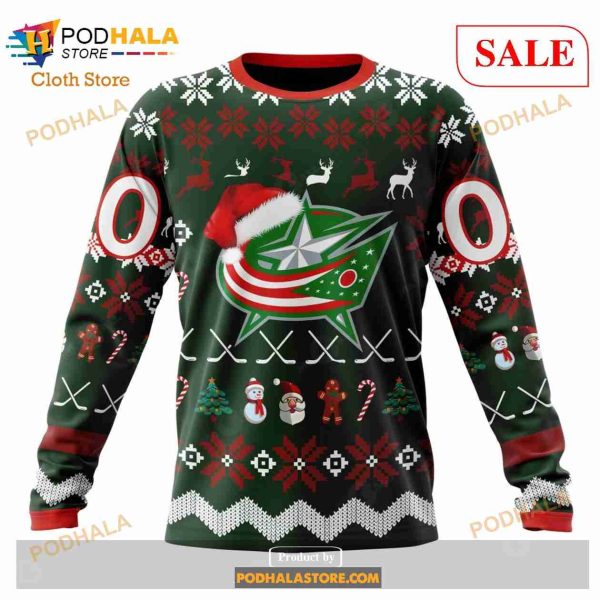 Custom Columbus Blue Jackets NHL Merch Christmas Sweatshirt NHL Hoodie 3D