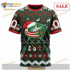 Custom Columbus Blue Jackets Nhl Merch Christmas Sweatshirt Nhl Hoodie 3d 6