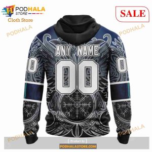 Custom Columbus Blue Jackets Norse Viking Symbols Sweatshirt Nhl Hoodie 3d 3