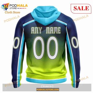 Custom Columbus Blue Jackets Retro Gradient Design Sweatshirt Nhl Hoodie 3d 3