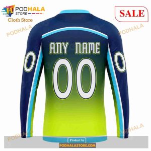 Custom Columbus Blue Jackets Retro Gradient Design Sweatshirt Nhl Hoodie 3d 5