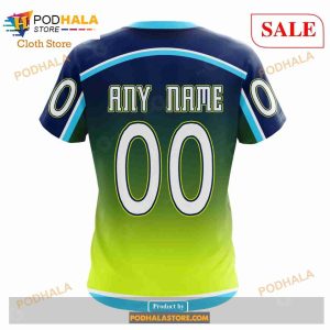 Custom Columbus Blue Jackets Retro Gradient Design Sweatshirt Nhl Hoodie 3d 7