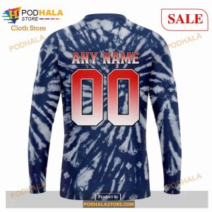 Custom Columbus Blue Jackets Retro Vintage Tie Dye Sweatshirt Nhl Hoodie 3d 5