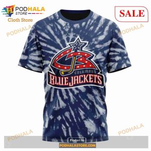 Custom Columbus Blue Jackets Retro Vintage Tie Dye Sweatshirt Nhl Hoodie 3d 6