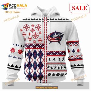 Custom Columbus Blue Jackets Unisex Christmas Sweatshirt Nhl Hoodie 3d 2