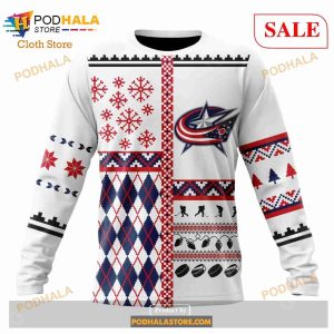 Custom Columbus Blue Jackets Unisex Christmas Sweatshirt Nhl Hoodie 3d 4