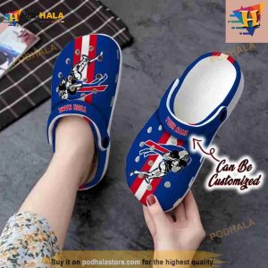 Custom Crocs Buffalo Bills Football Player Clog Shoes 2