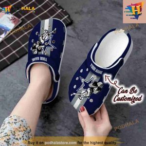 Custom Crocs Dallas Cowboys Football Player Clog Shoes 2