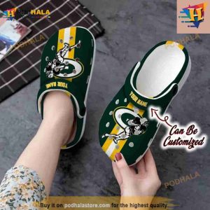 Custom Crocs Green Bay Packers Football Player Clog Shoes 2