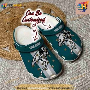 Custom Crocs Philadelphia Eagles Football Player Clog Shoes