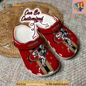 Personalized Sf 49ers Mascot Ripped Flag Crocs For Men Women - T