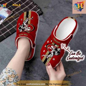Custom Crocs San Francisco 49ers Football Player Clog Shoes 2