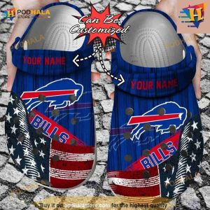 Custom Crocs Us Flag Buffalo Bills New Crocs Clog Shoes