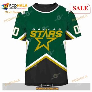 Custom Dallas Stars 1999 Throwback Vintage NHL Away Sweatshirt Hoodie 3d 2