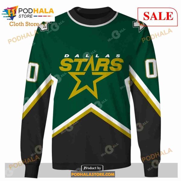 Custom Dallas Stars 1999 Throwback Vintage NHL Away Sweatshirt Hoodie 3D