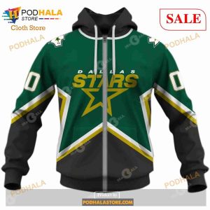 Custom Dallas Stars 1999 Throwback Vintage NHL Away Sweatshirt Hoodie 3d 4