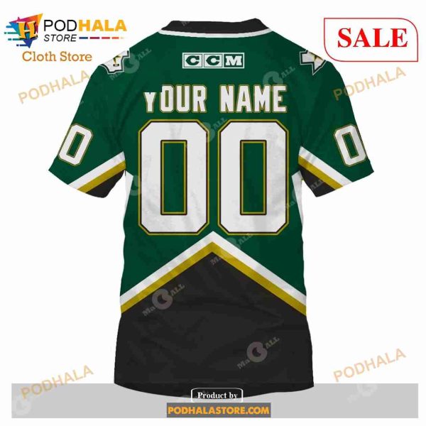 Custom Dallas Stars 1999 Throwback Vintage NHL Away Sweatshirt Hoodie 3D