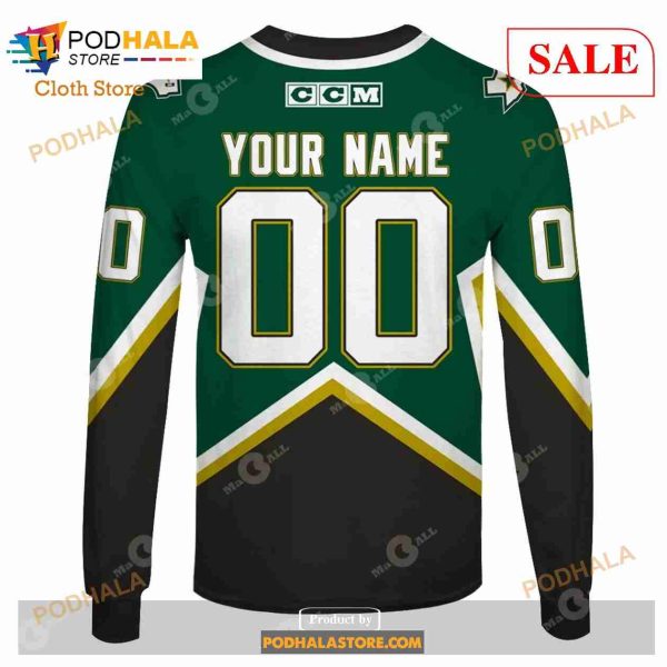 Custom Dallas Stars 1999 Throwback Vintage NHL Away Sweatshirt Hoodie 3D