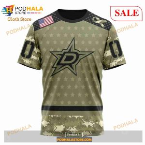 Custom Dallas Stars Camo Military Appreciation Sweatshirt Nhl Hoodie 3d 6