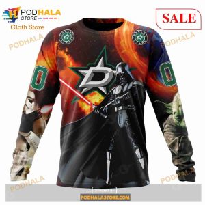 Custom Dallas Stars Design X Star War Sweatshirt Nhl Hoodie 3d 4