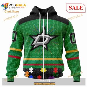 Custom Dallas Stars Fearless Aganst Autism Sweatshirt Nhl Hoodie 3d 2