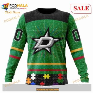 Custom Dallas Stars Fearless Aganst Autism Sweatshirt Nhl Hoodie 3d 4