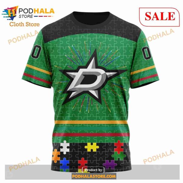 Custom Dallas Stars Fearless Aganst Autism Sweatshirt NHL Hoodie 3D