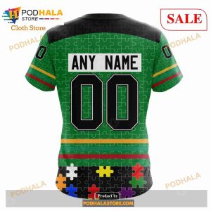 Custom Dallas Stars Fearless Aganst Autism Sweatshirt Nhl Hoodie 3d 7
