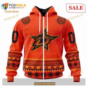 Custom Dallas Stars National Day For Truth And Reconciliation Nhl Hoodie 3d 2