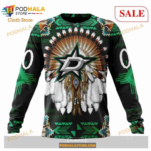 Custom Dallas Stars Native Costume Sweatshirt NHL Hoodie 3D