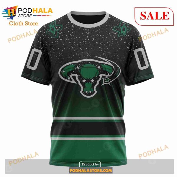 Custom Dallas Stars Retro Gradient Design Sweatshirt NHL Hoodie 3D