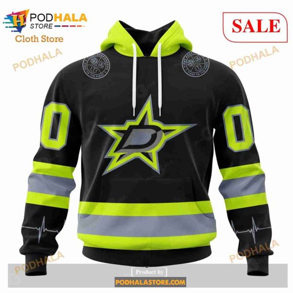 Custom Dallas Stars Unisex FireFighter Uniforms Color NHL Hoodie 3D