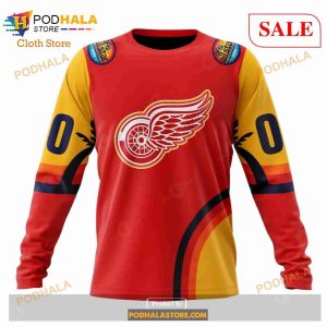 Custom Detroit Red Wings All Star Sunset Sweatshirt Nhl Hoodie 3d 4